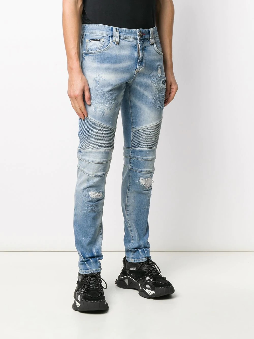 distressed slim-fit jeans - 3