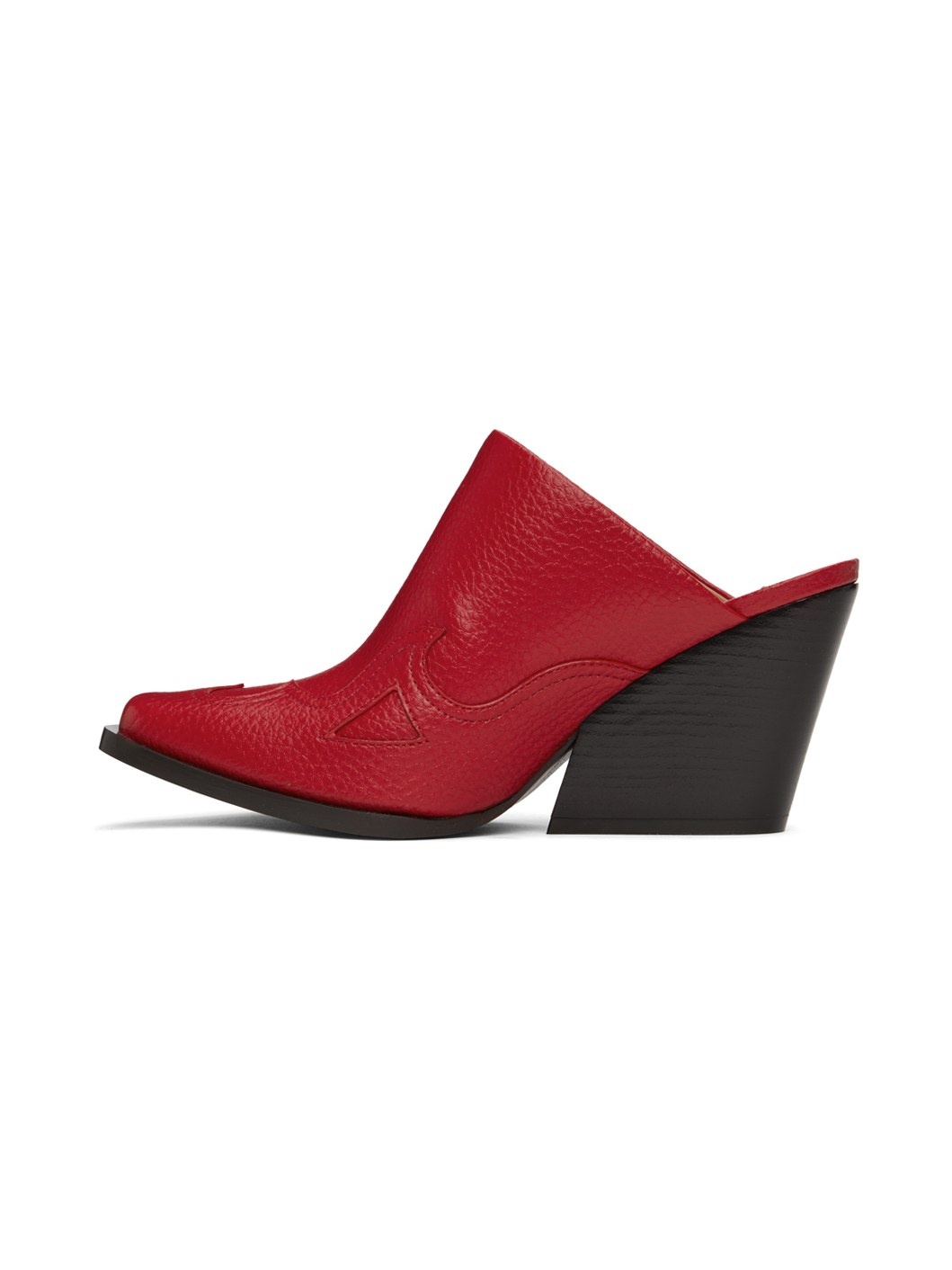 Red Cowboy Cloudy Mules - 3