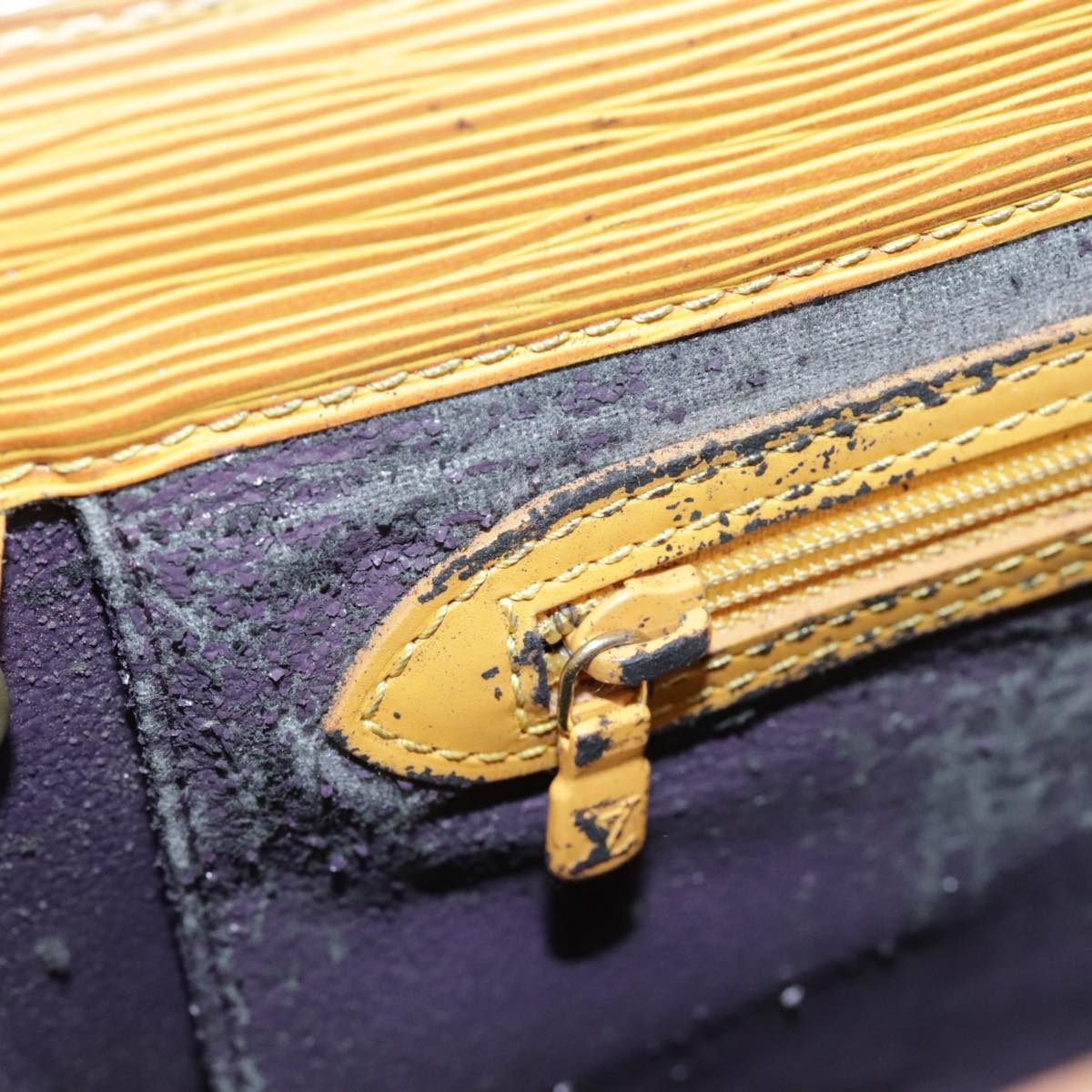 LOUIS VUITTON Epi Sac Plat Hand Bag Yellow M52079 - 16