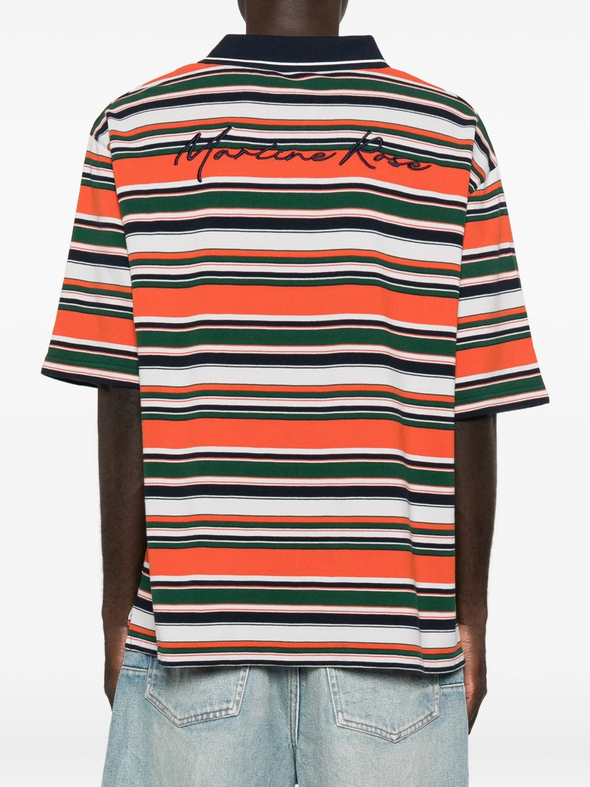 stripe logo polo shirt - 3