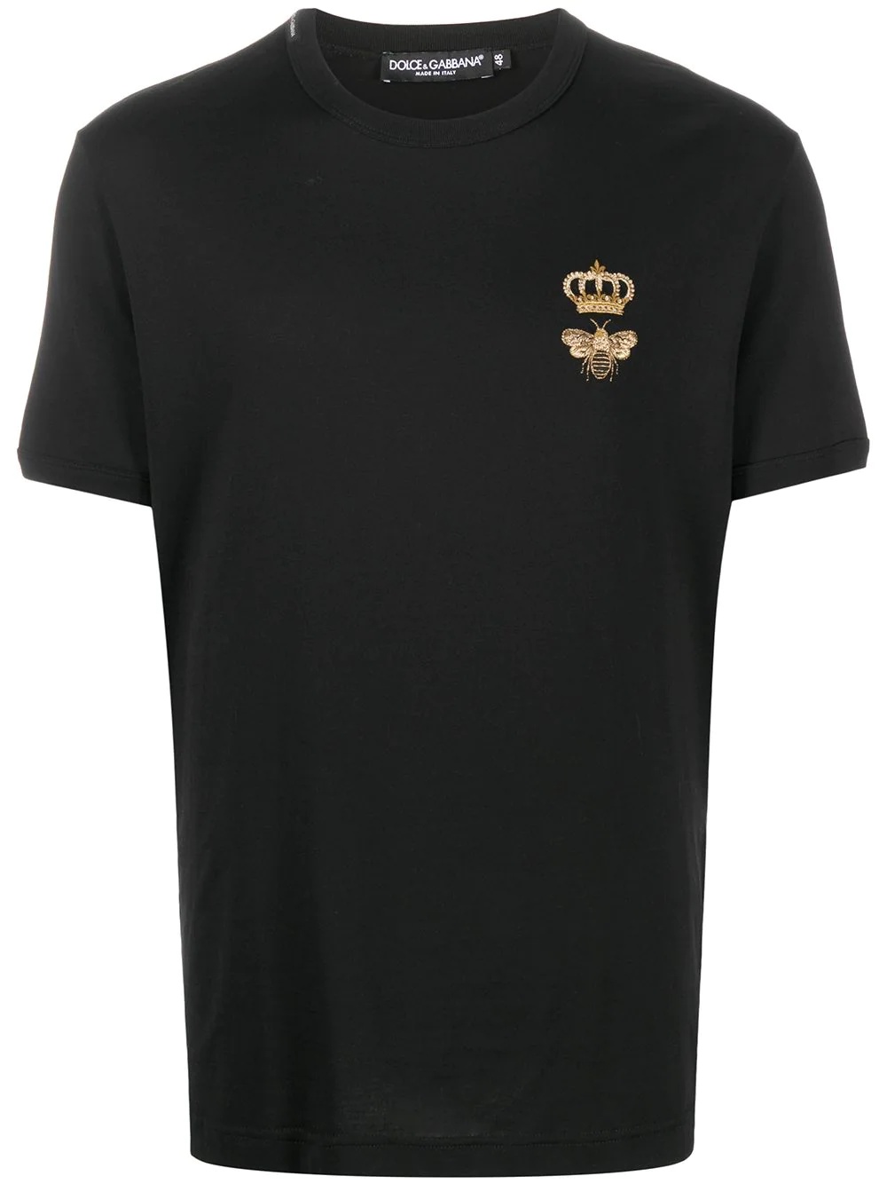 crown embroidered T-shirt - 1