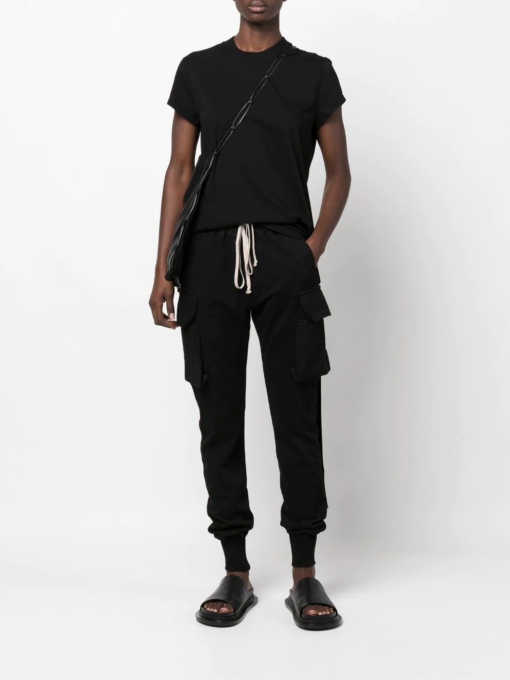 drawstring tapered track pants - 2