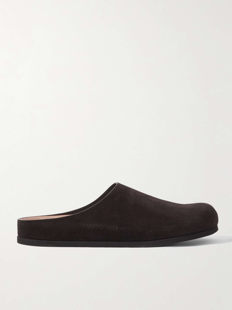Logo-Debossed Suede Clogs - 1