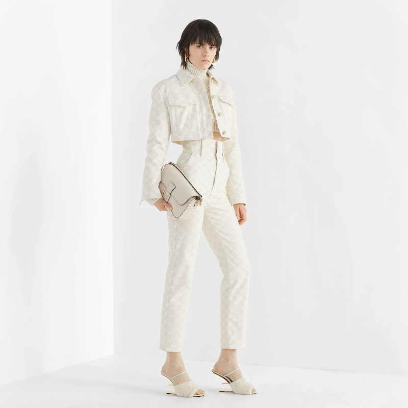 FENDI White denim pants outlook