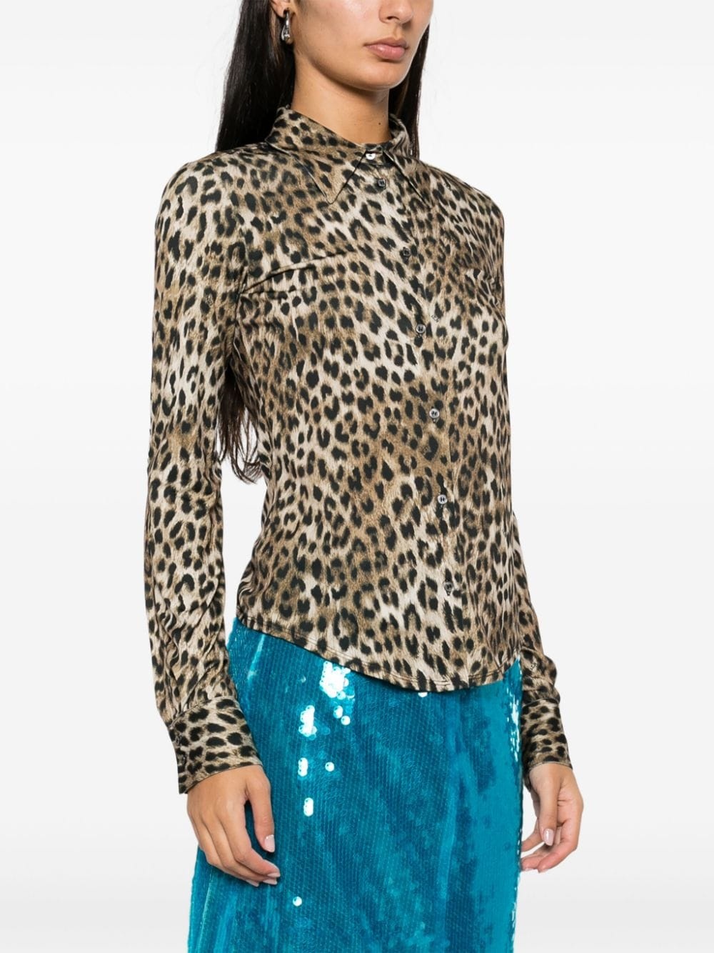 leopard-print blouse - 3