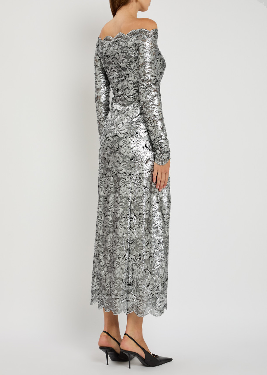 Rabanne Metallic Stretch-guipure Lace Gown - 3