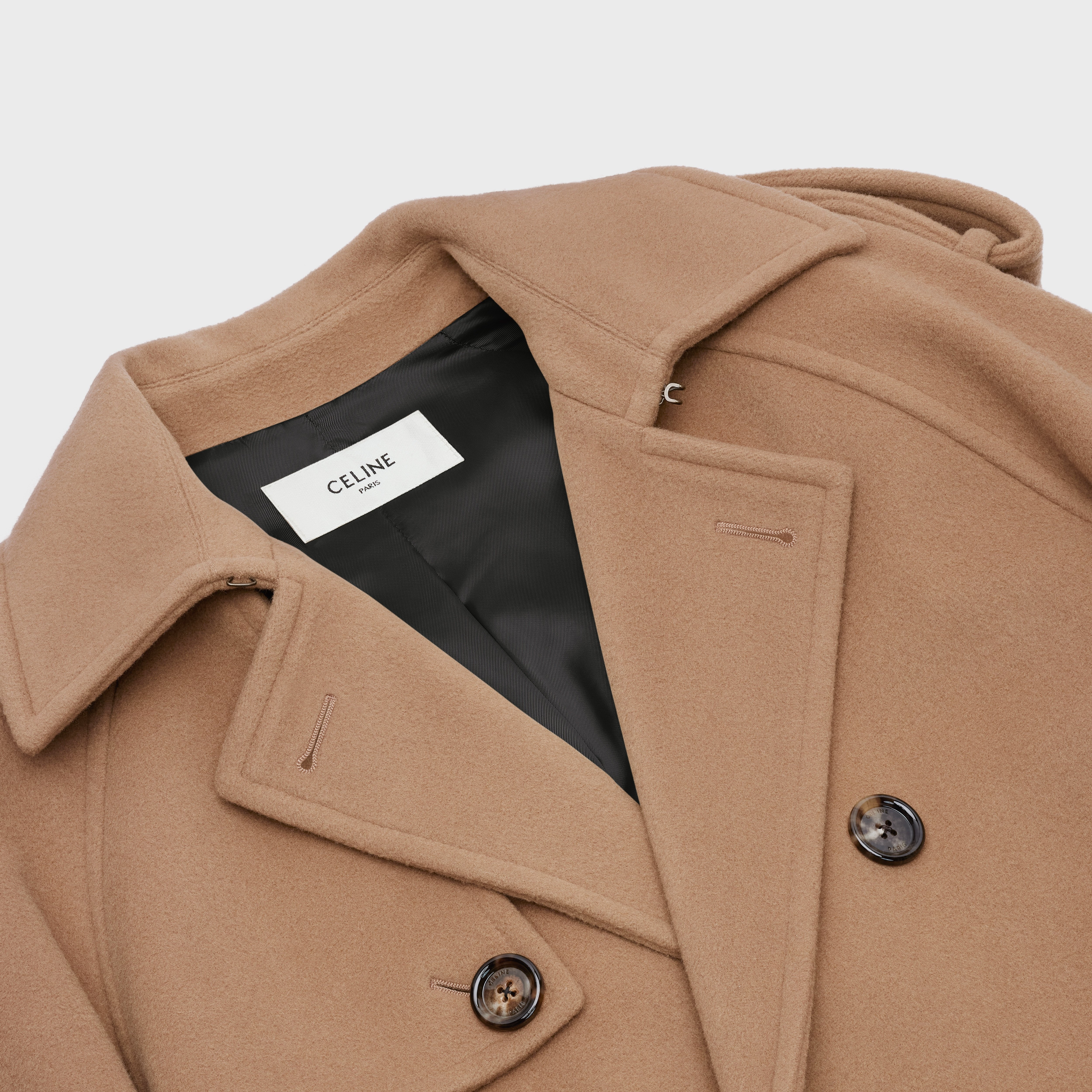 OVERSIZED TRENCH COAT IN WOOL CLOTH - 3