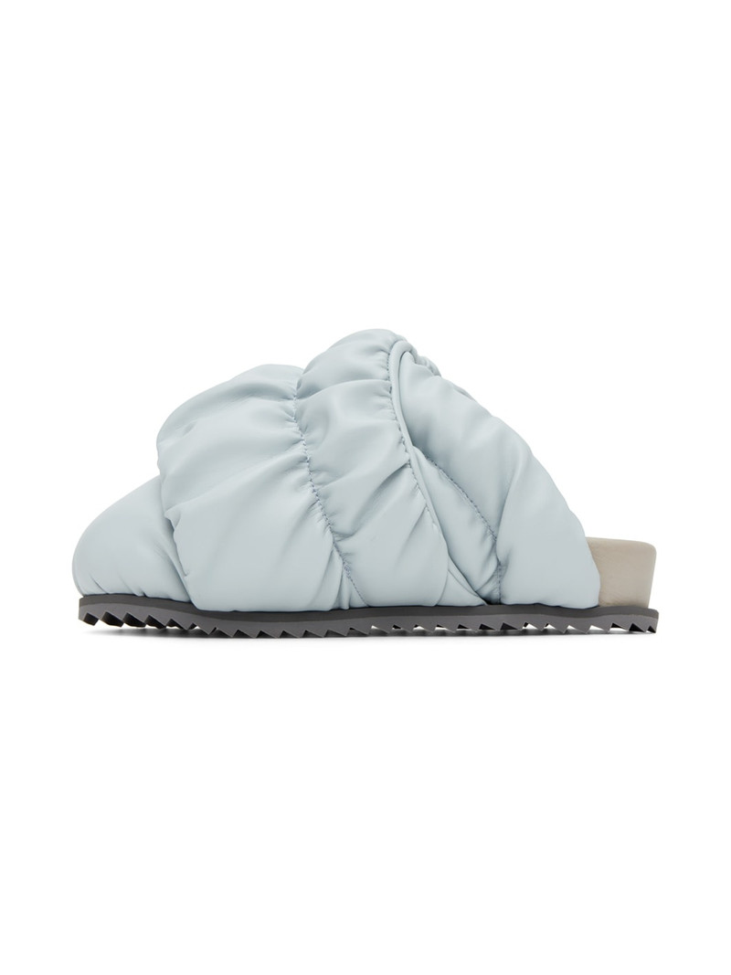 SSENSE Exclusive Blue Tent Mules 3