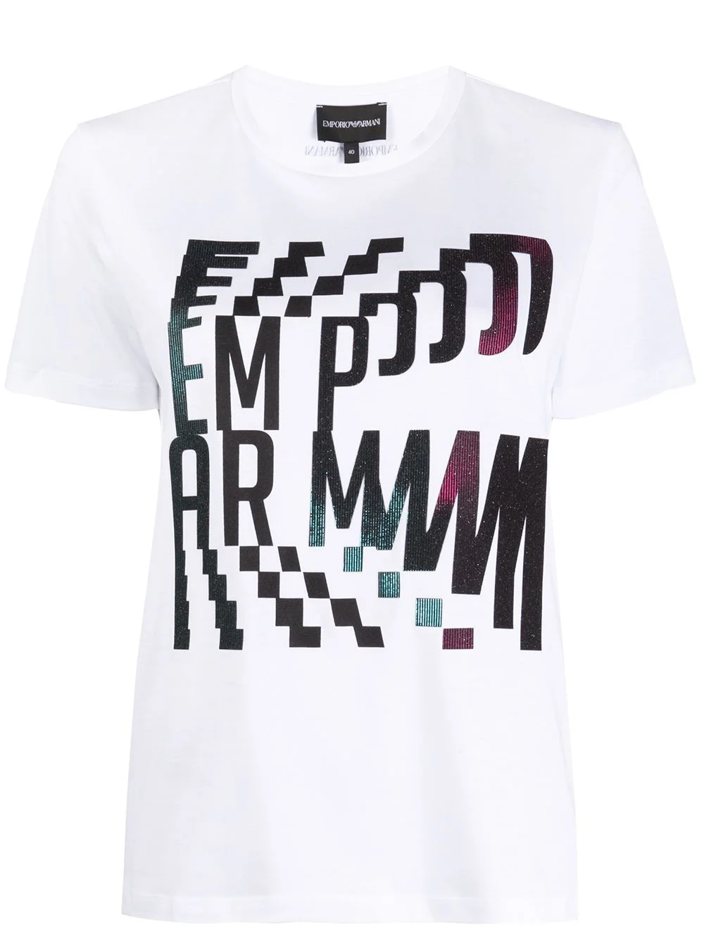abstract logo print T-shirt - 1