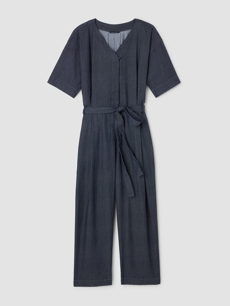 Airy Organic Cotton Twill Jumpsuit - 1