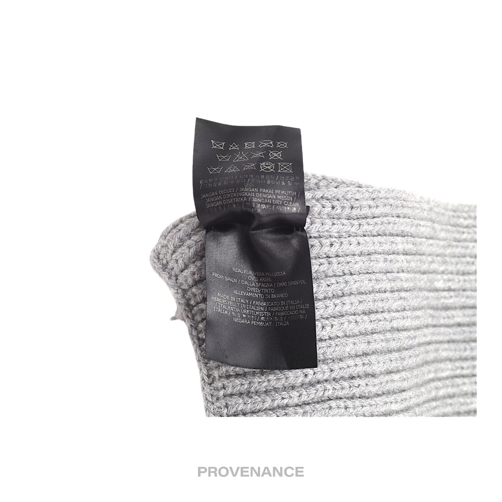 FENDI Eye Monster Wool Scarf - Grey - 11
