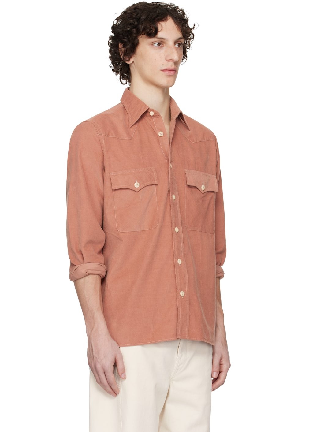 Pink Two-Pocket Western Shirt - 2