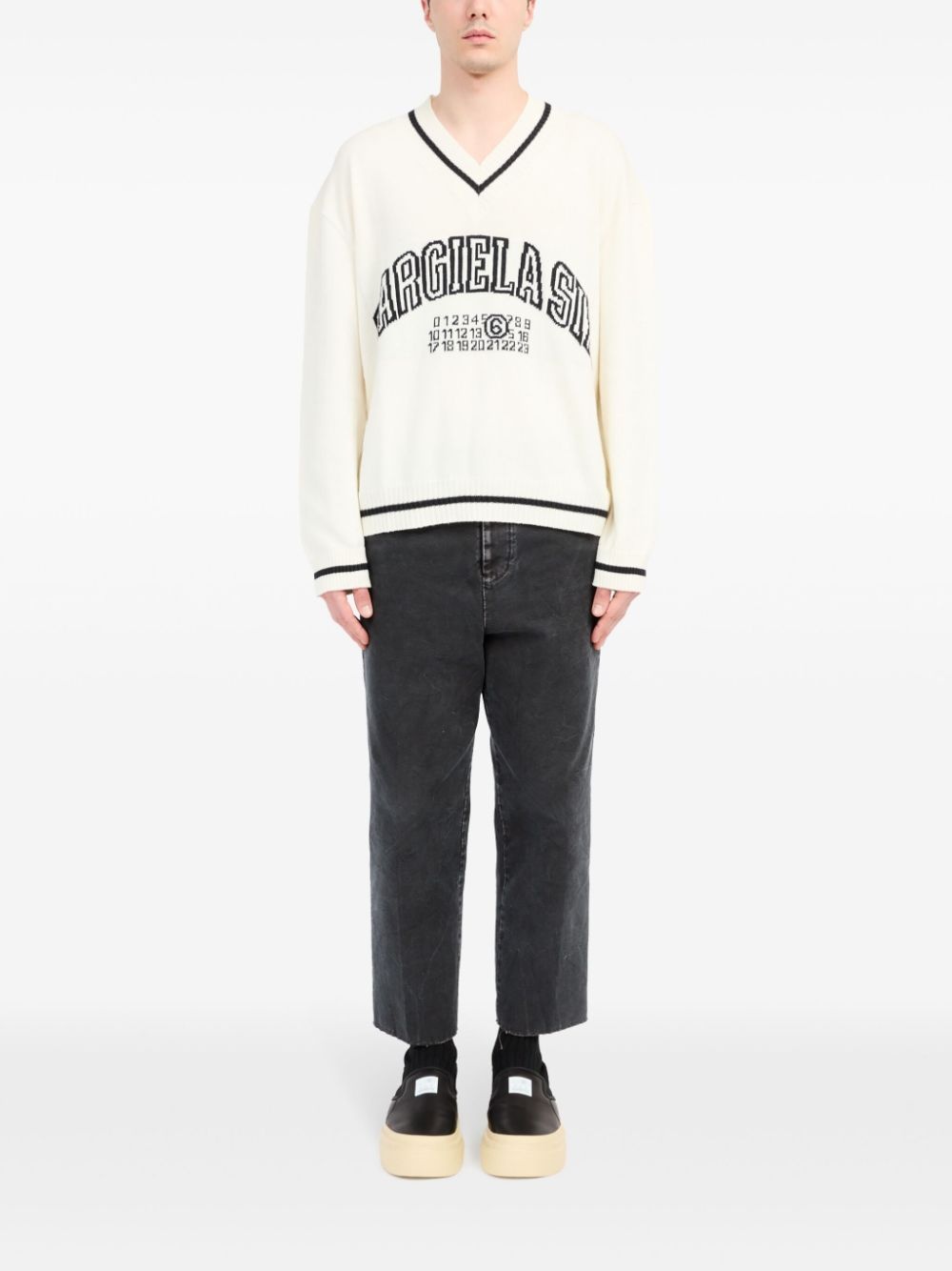 numbers-motif jumper - 2