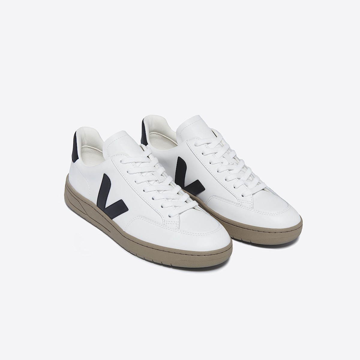 V-12 LEATHER WHITE BLACK DUNE - 2