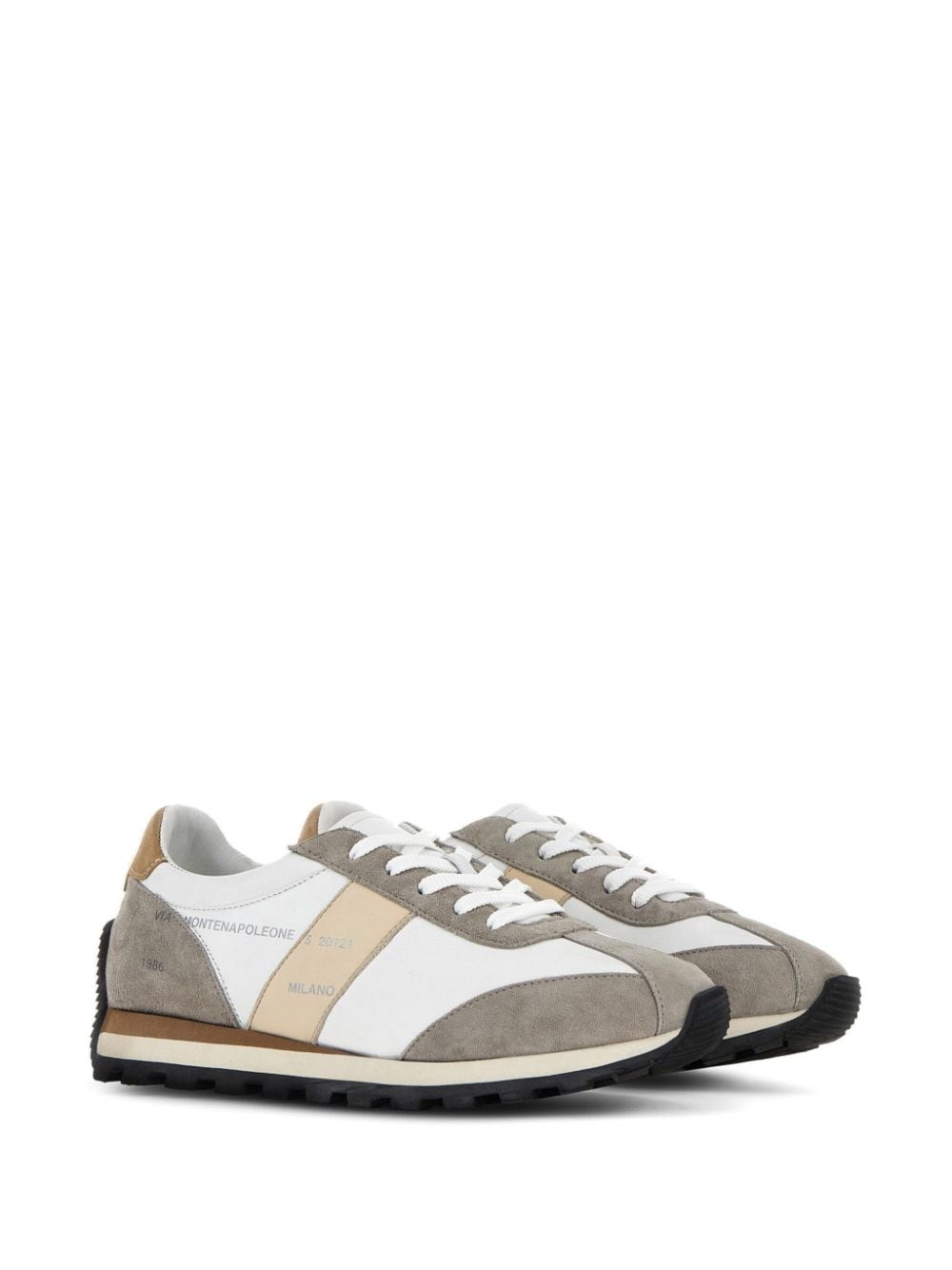 H671 panelled leather sneakers - 2