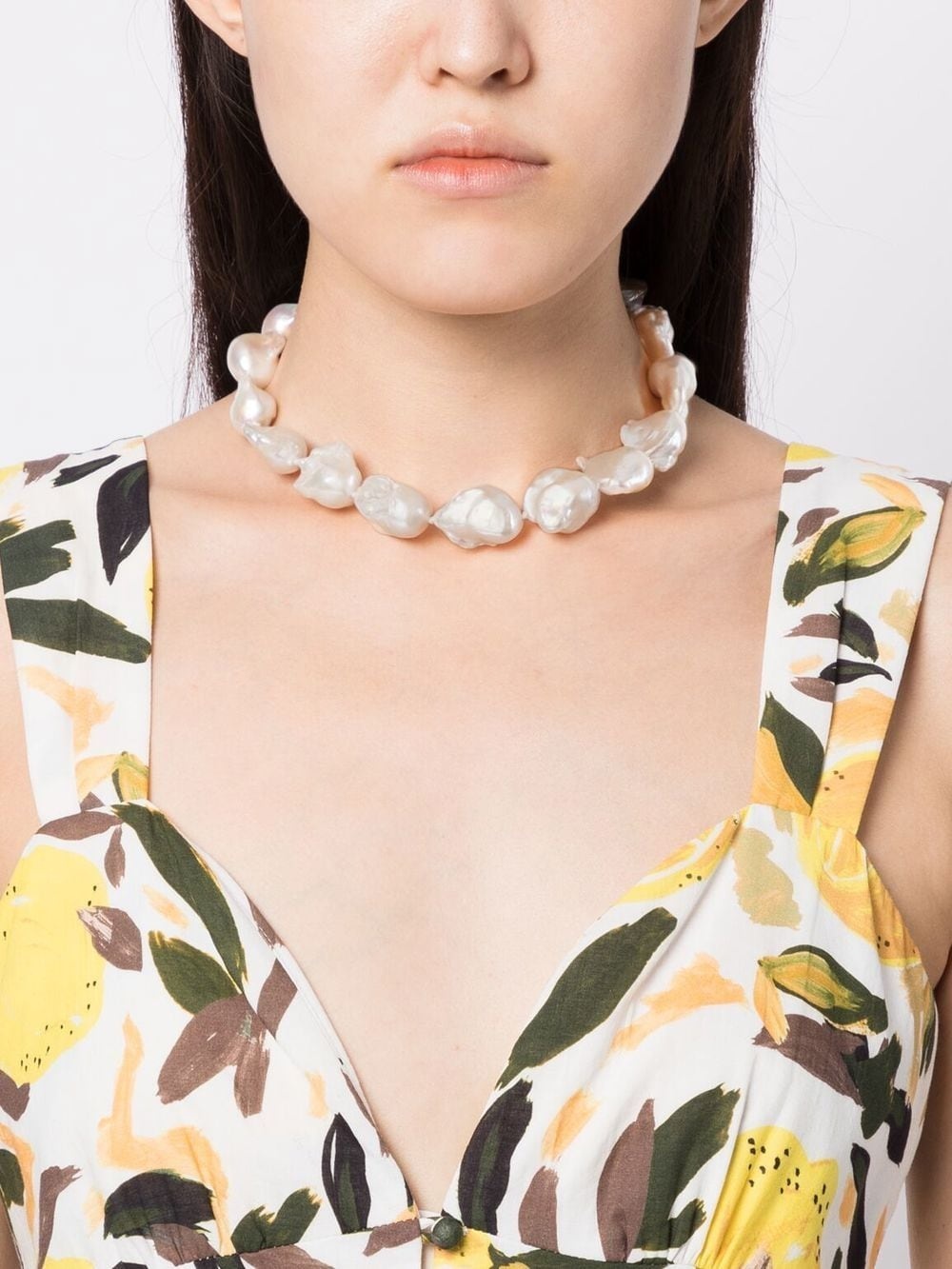 Baroque-Pearl Collar necklace - 2