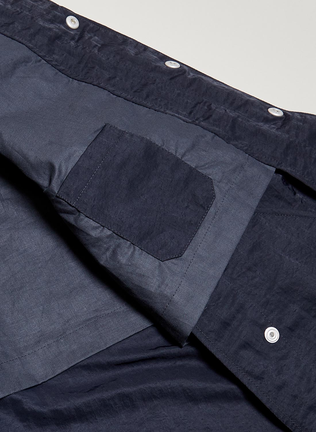 Nam Coat in Navy Nylon - 9
