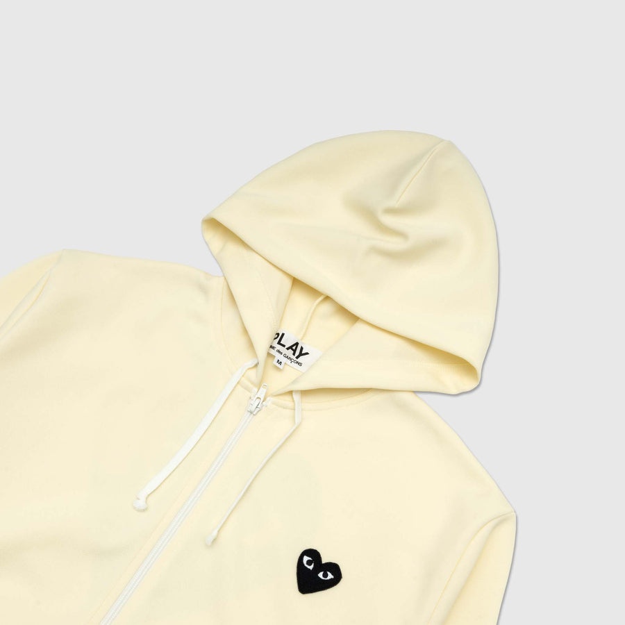 BLACK HEART BACK LOGO ZIP-UP HOODIE - 3