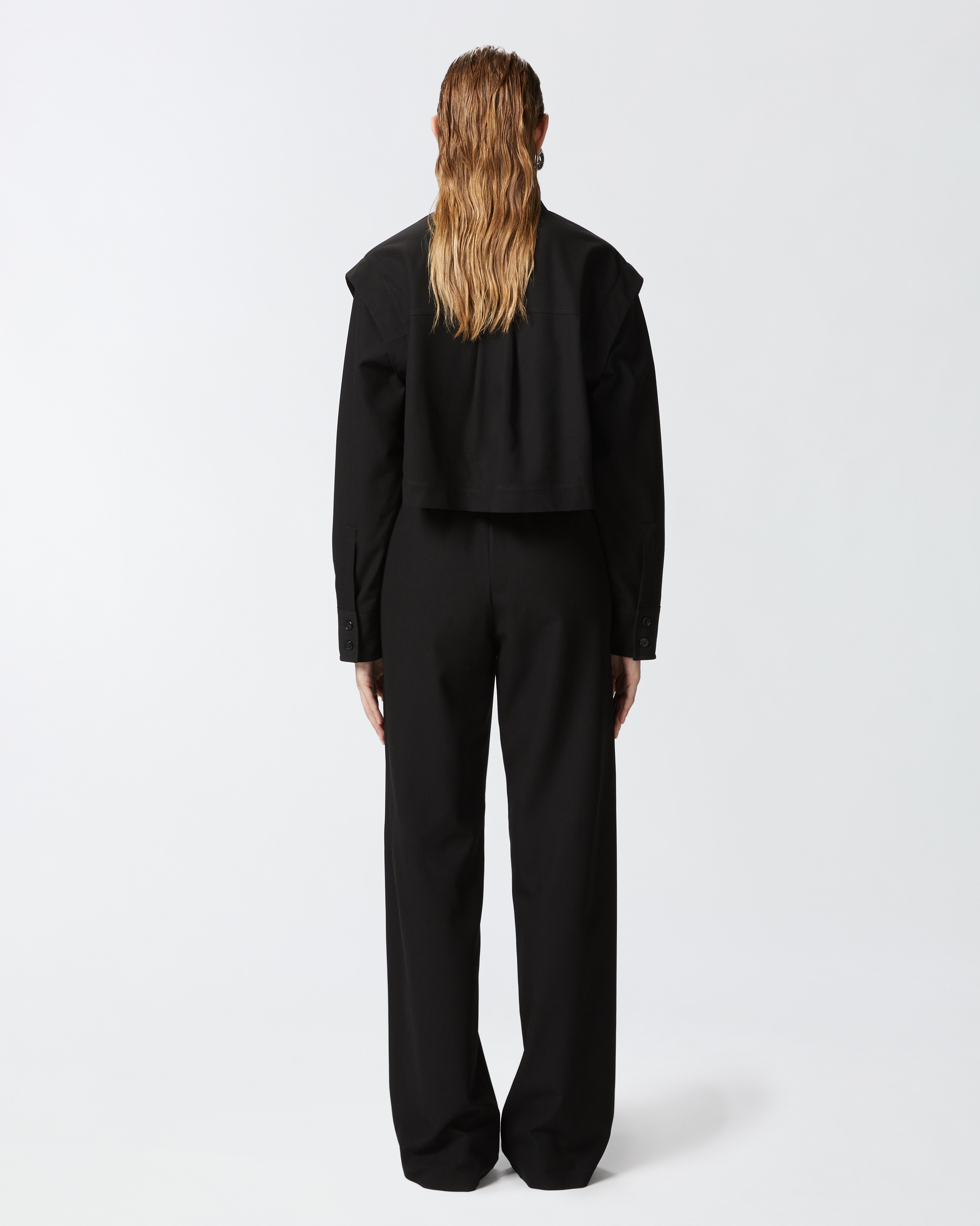 CREPE TROUSERS WITH GATHERING AT THE WAIST - 4