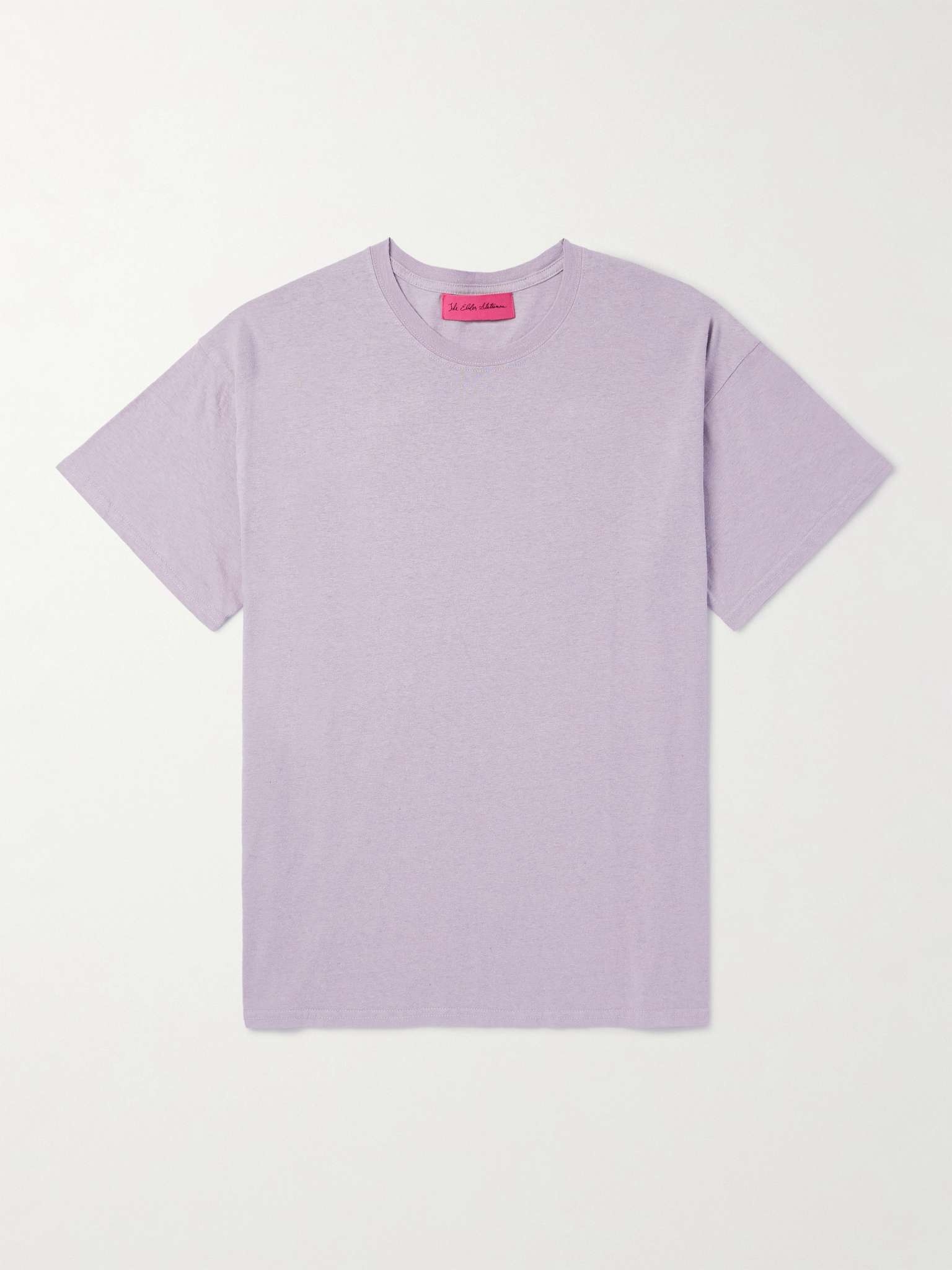 Printed Cotton and Linen-Blend Jersey T-Shirt - 1