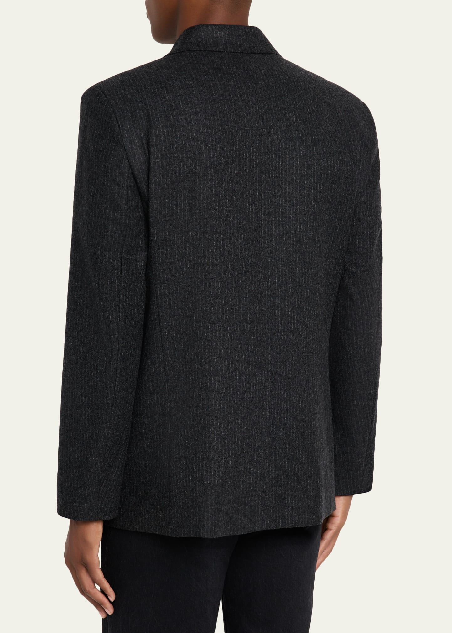 Men's Pinstripe Wool Blazer - 3