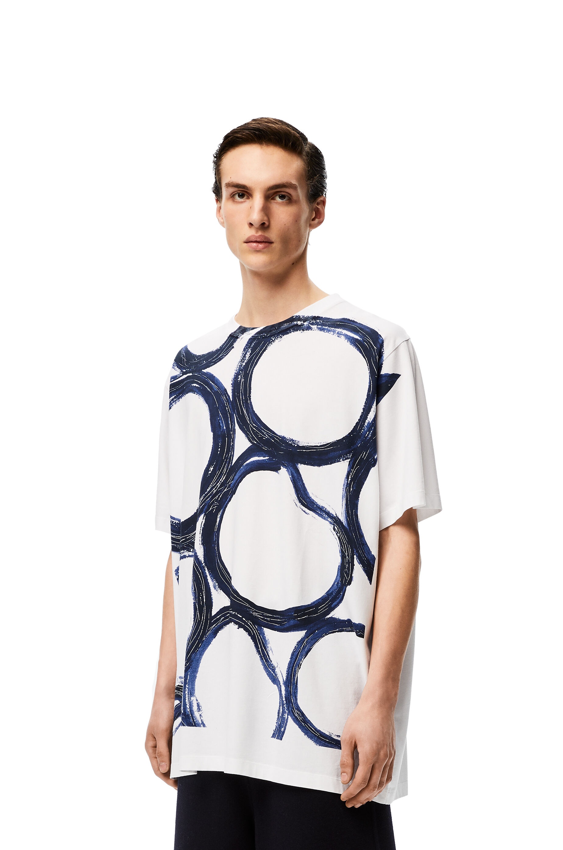 Oversize T-shirt in cotton with circles - 2