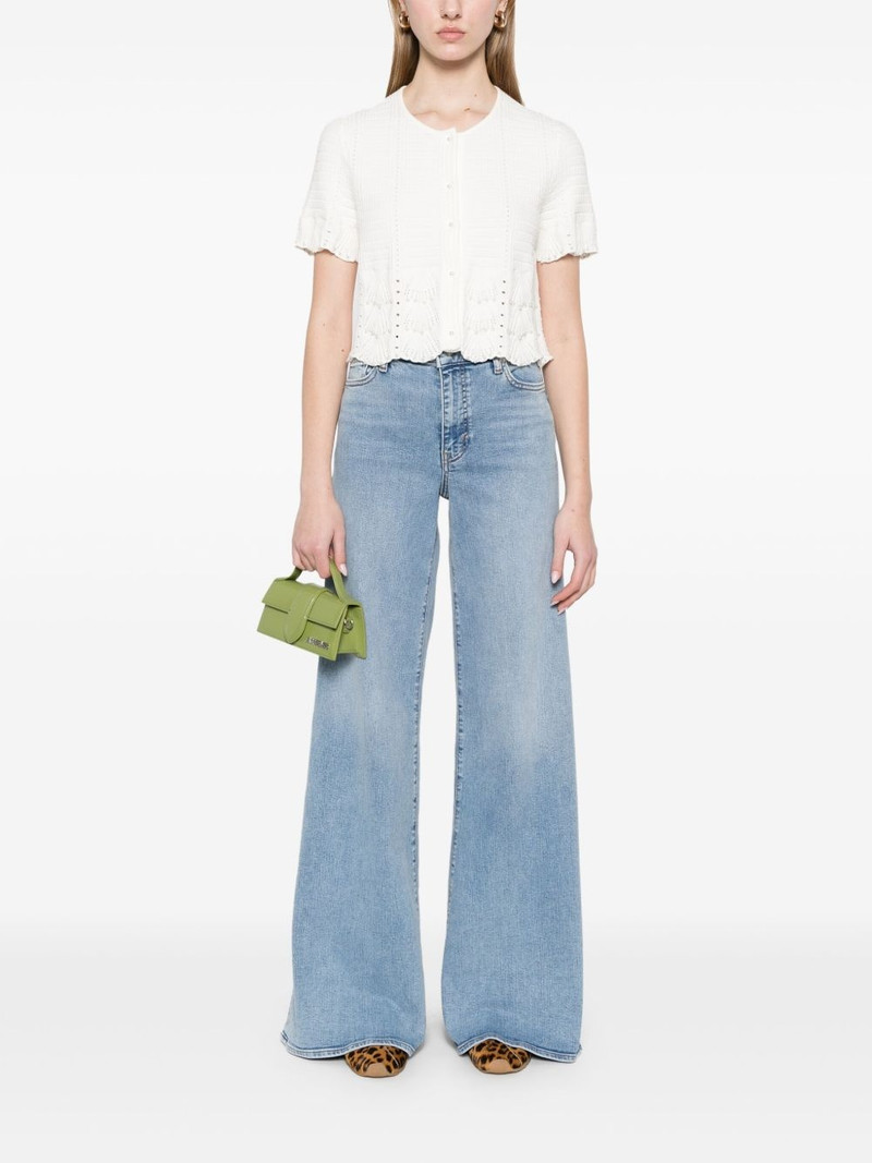 maje faux-pearl detailed top outlook