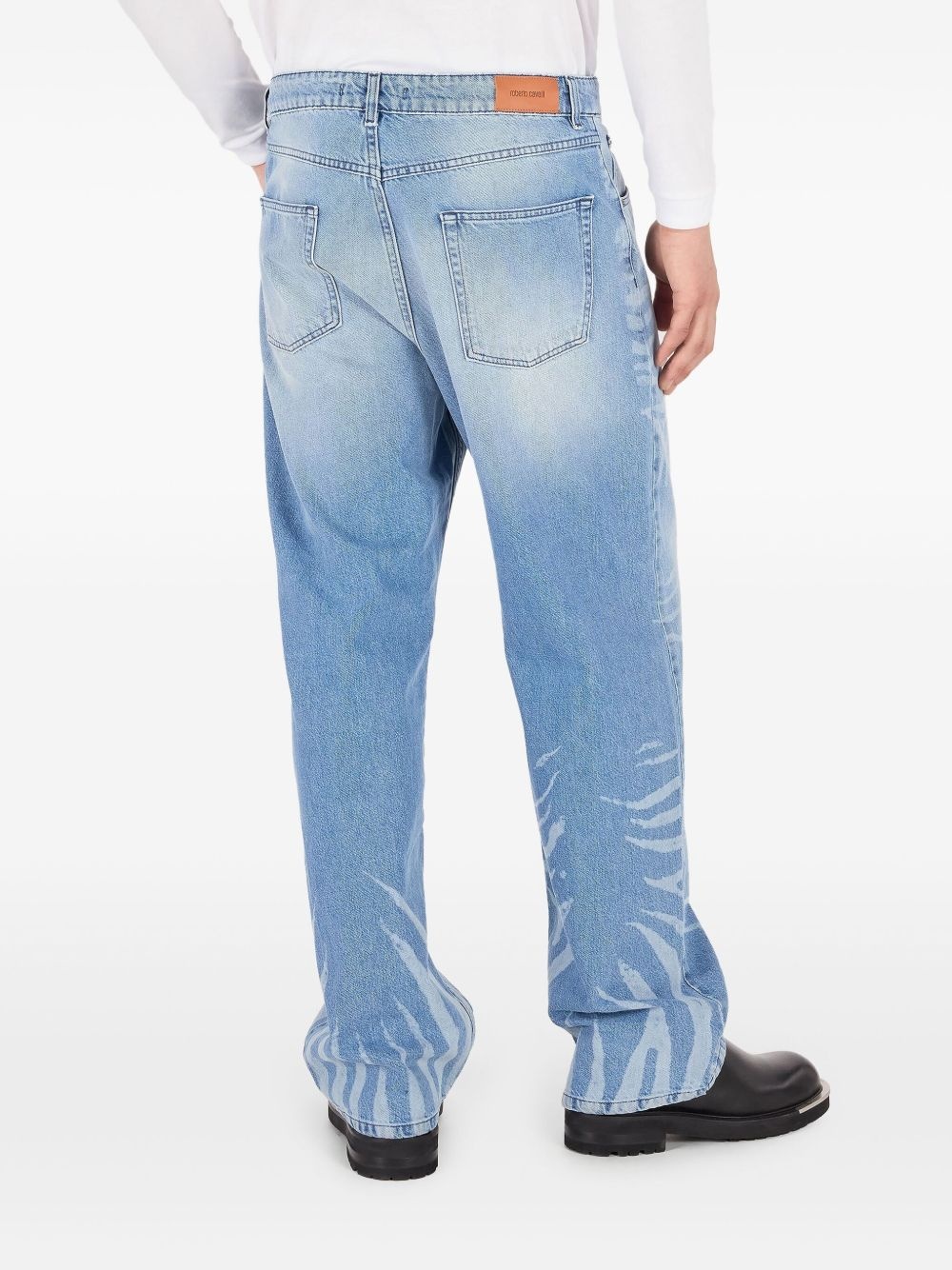 zebra-pattern jeans - 3