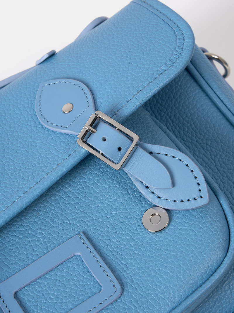 The Soft Satchel - Cloud Blue Calf Grain 6