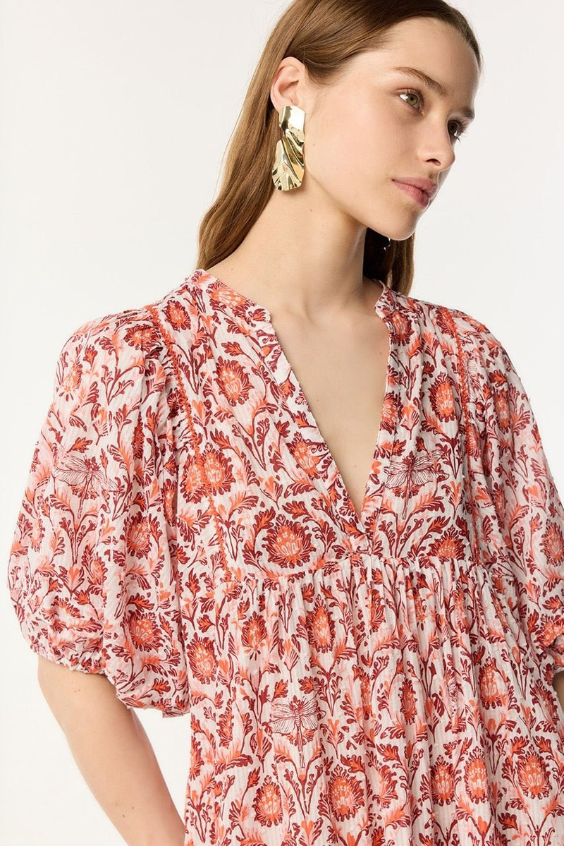 Poupette St Barth Mini Dress Aria - Pink Victorian outlook