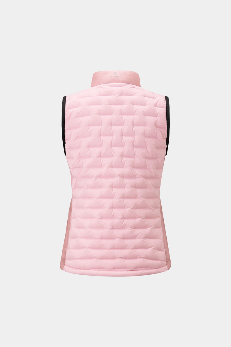 Fenja lightweight down vest in Pink 3