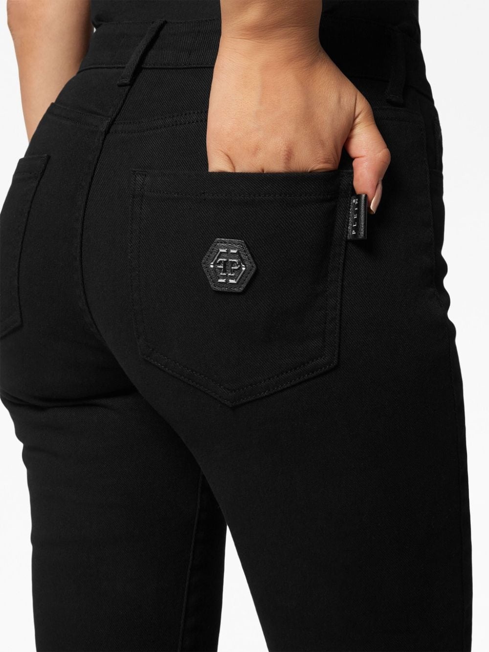 logo-patch skinny jeans - 5