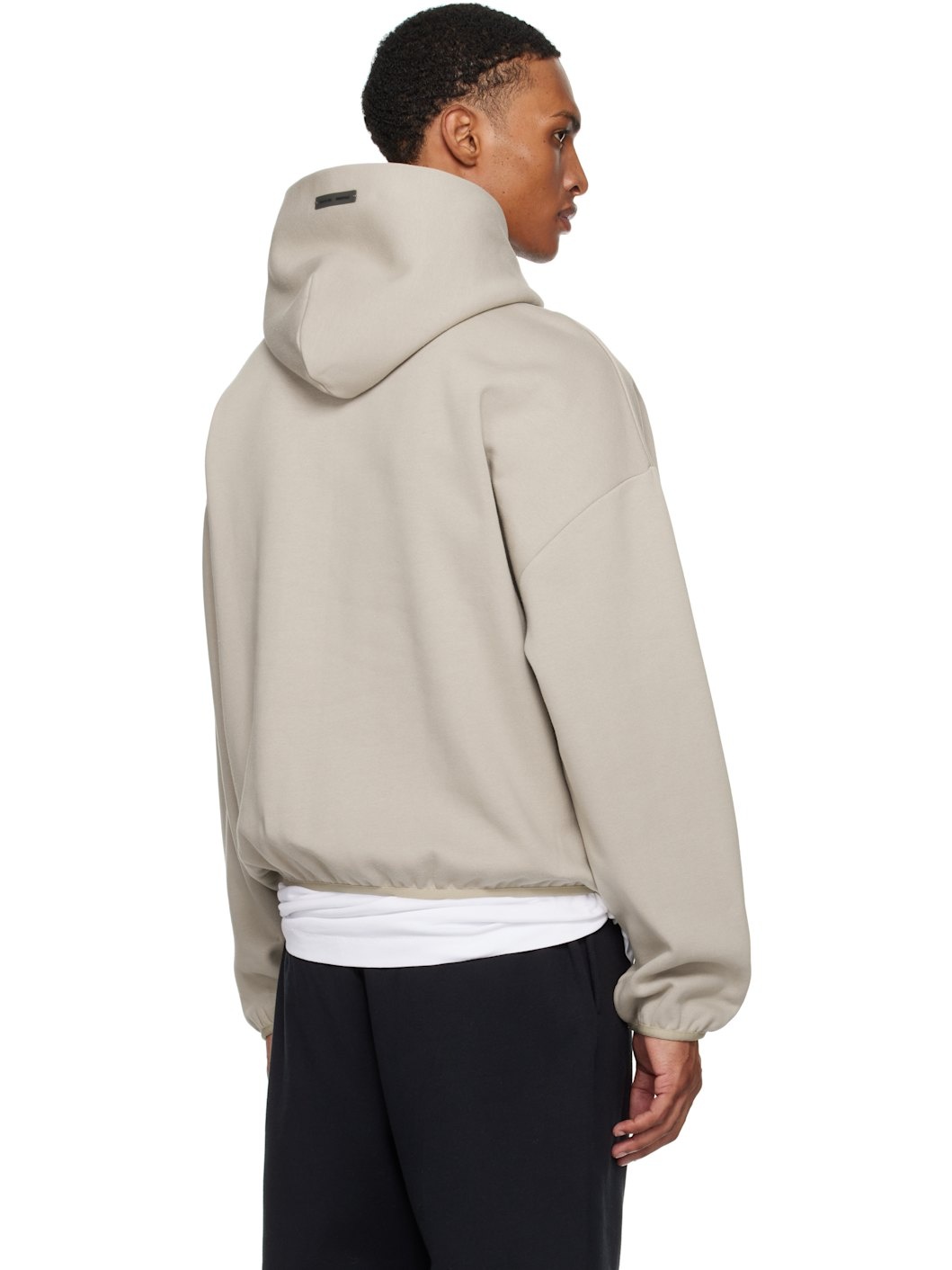 Taupe Modern Fit Fleece Hoodie - 3