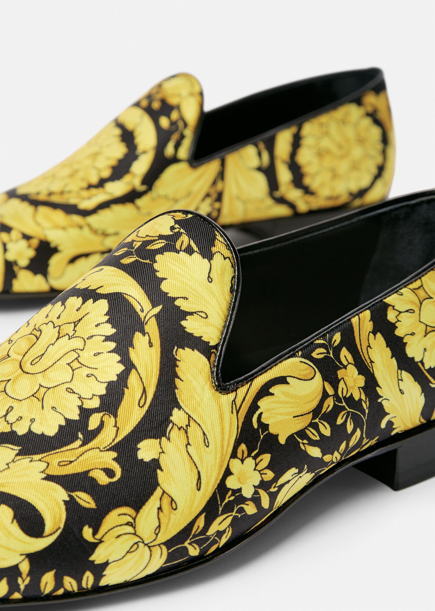 Barocco Print Silk Slippers - 3