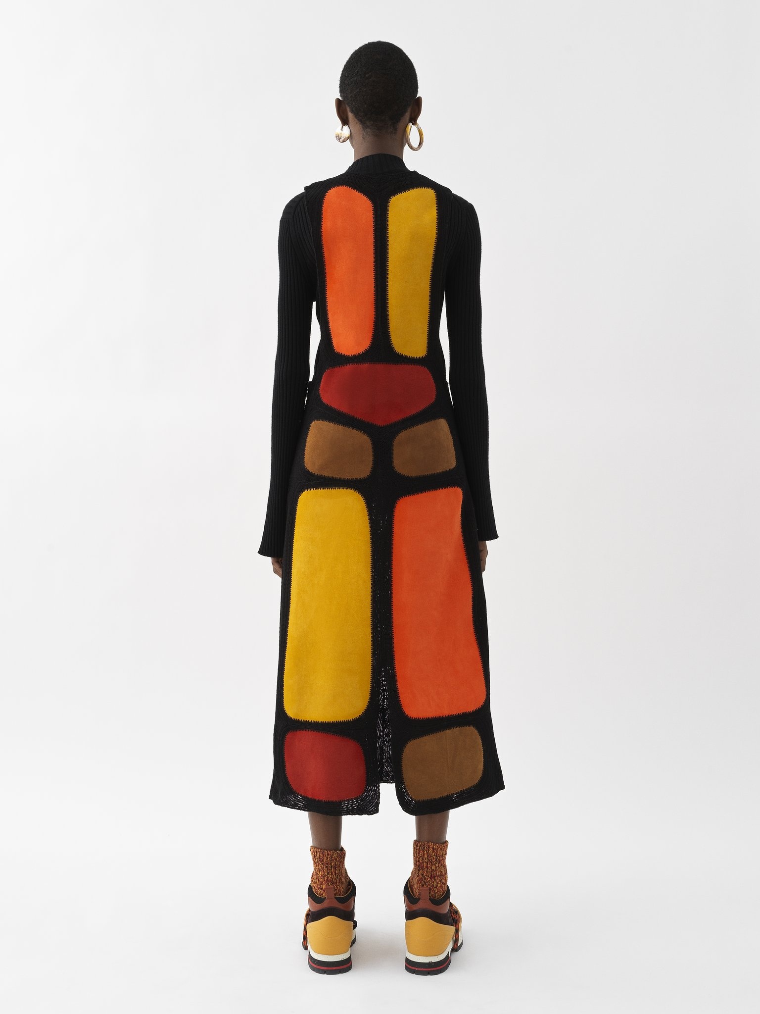 SLEEVELESS PATCHWORK DRESS - 4