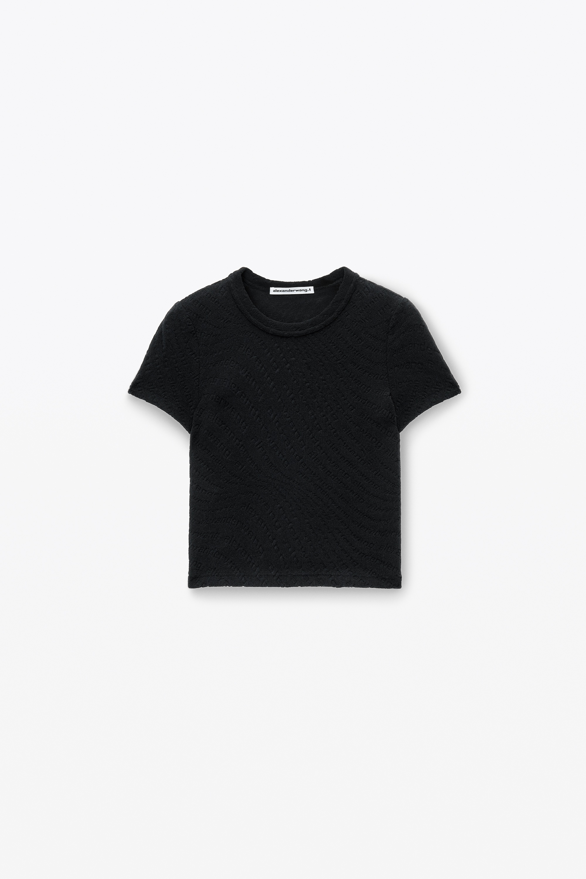 logo jacquard short sleeve baby tee - 1