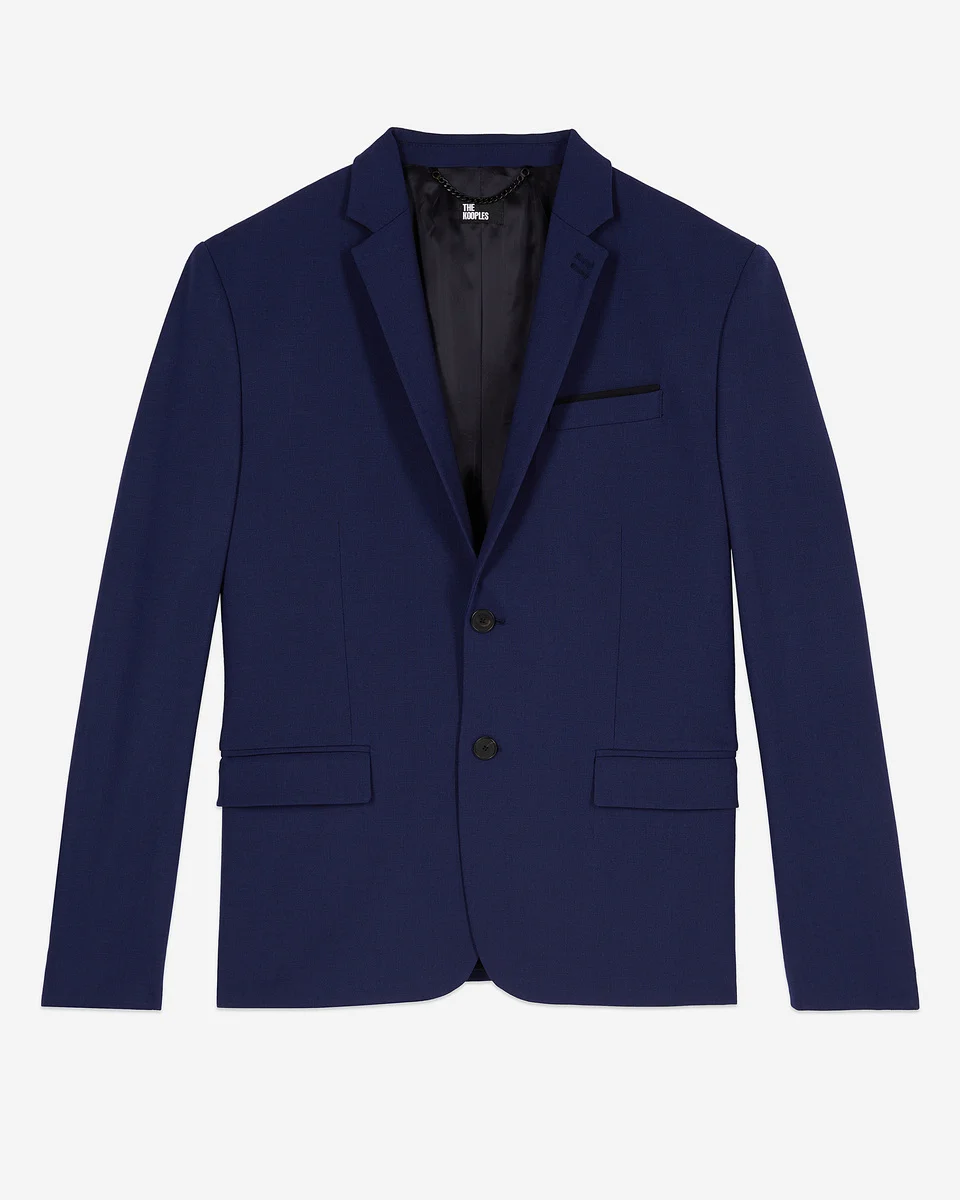 BRIGHT BLUE WOOL SUIT JACKET - 1