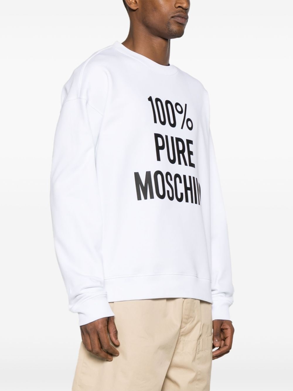 logo-print cotton sweatshirt - 3