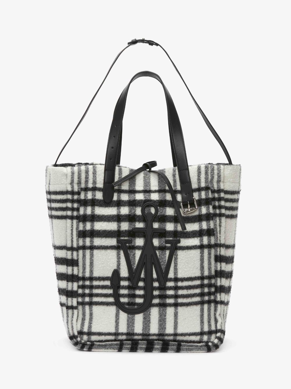 CHECK OVERSIZED BELT TOTE BAG - 5