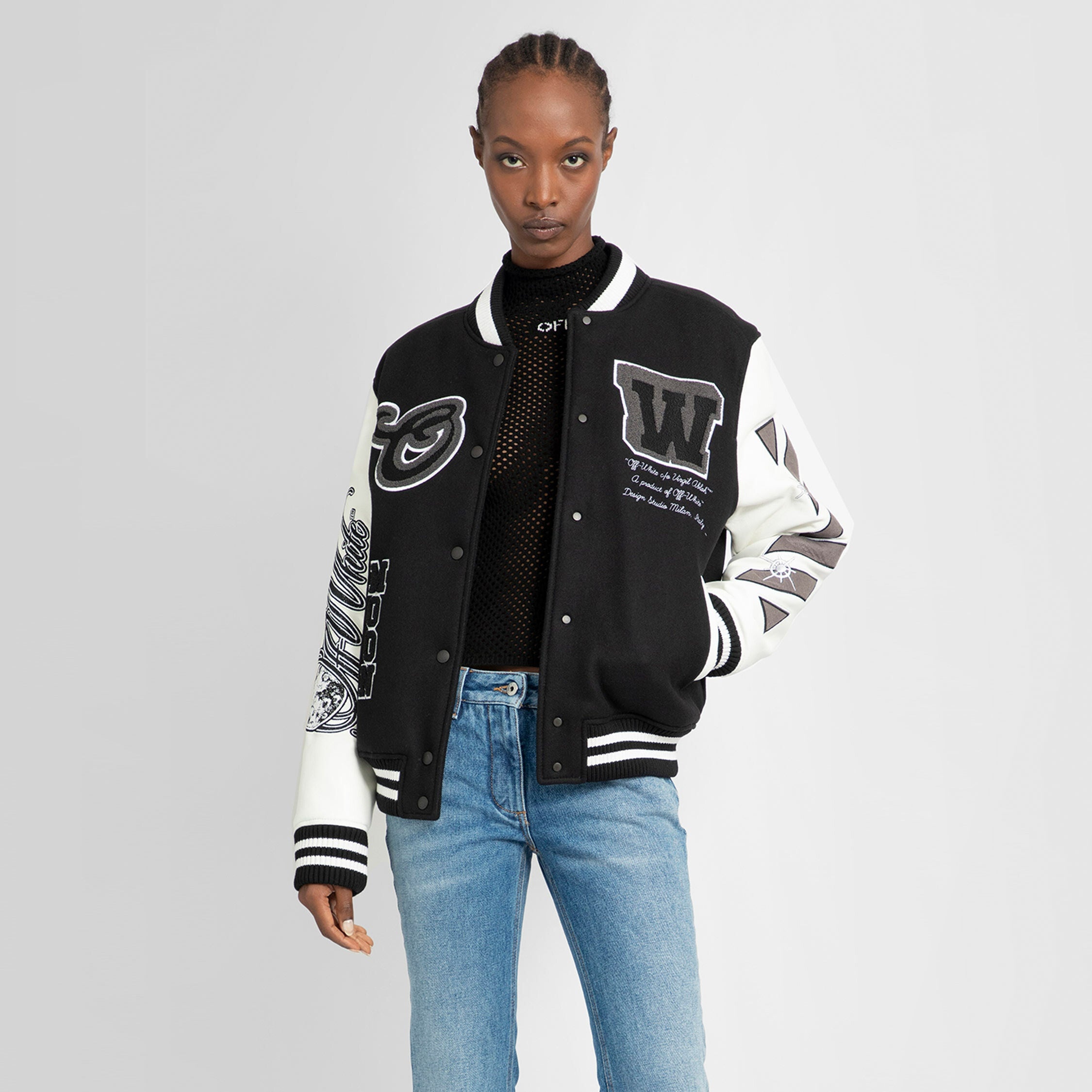 OFF-WHITE WOMAN BLACK&WHITE JACKETS - 6