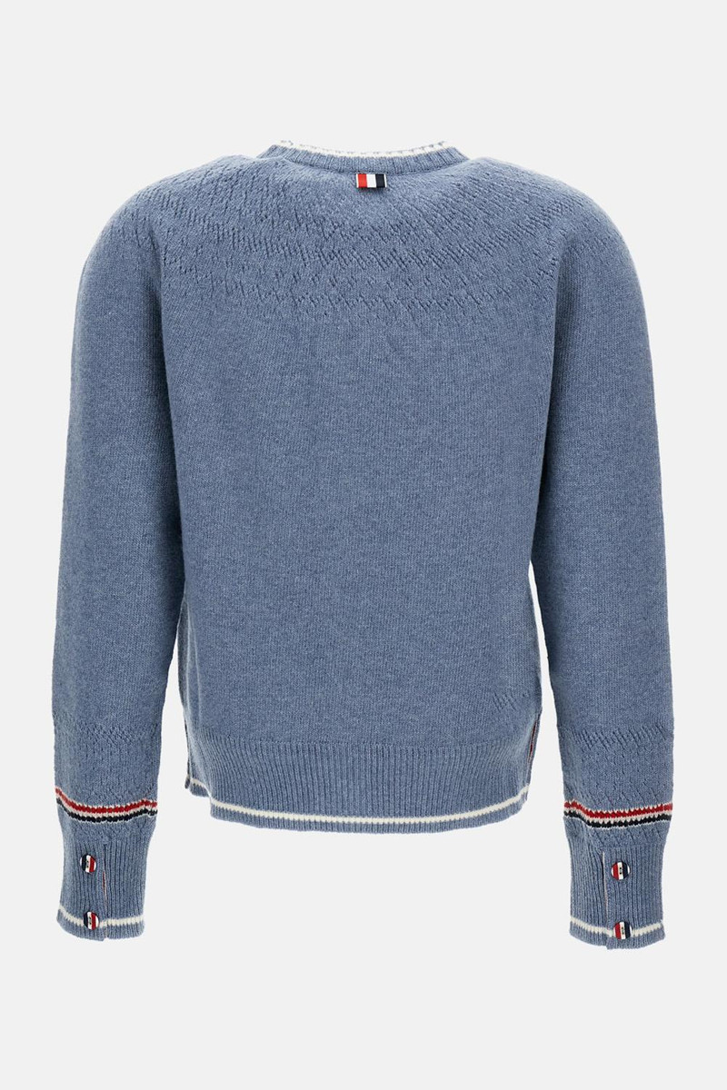Thom Browne Crewneck wool cardigan outlook