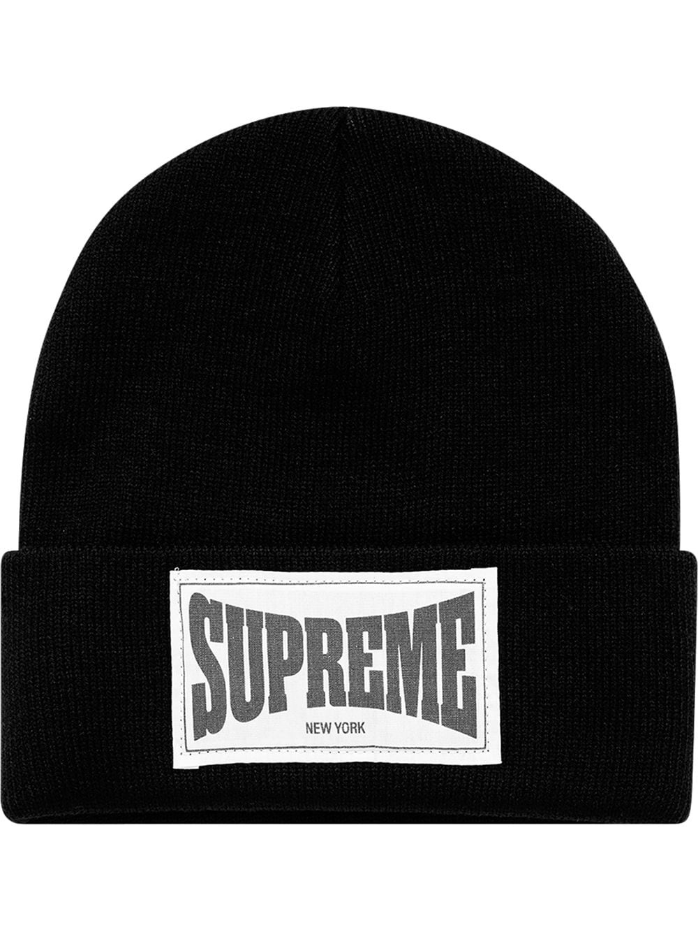 woven label beanie hat - 1