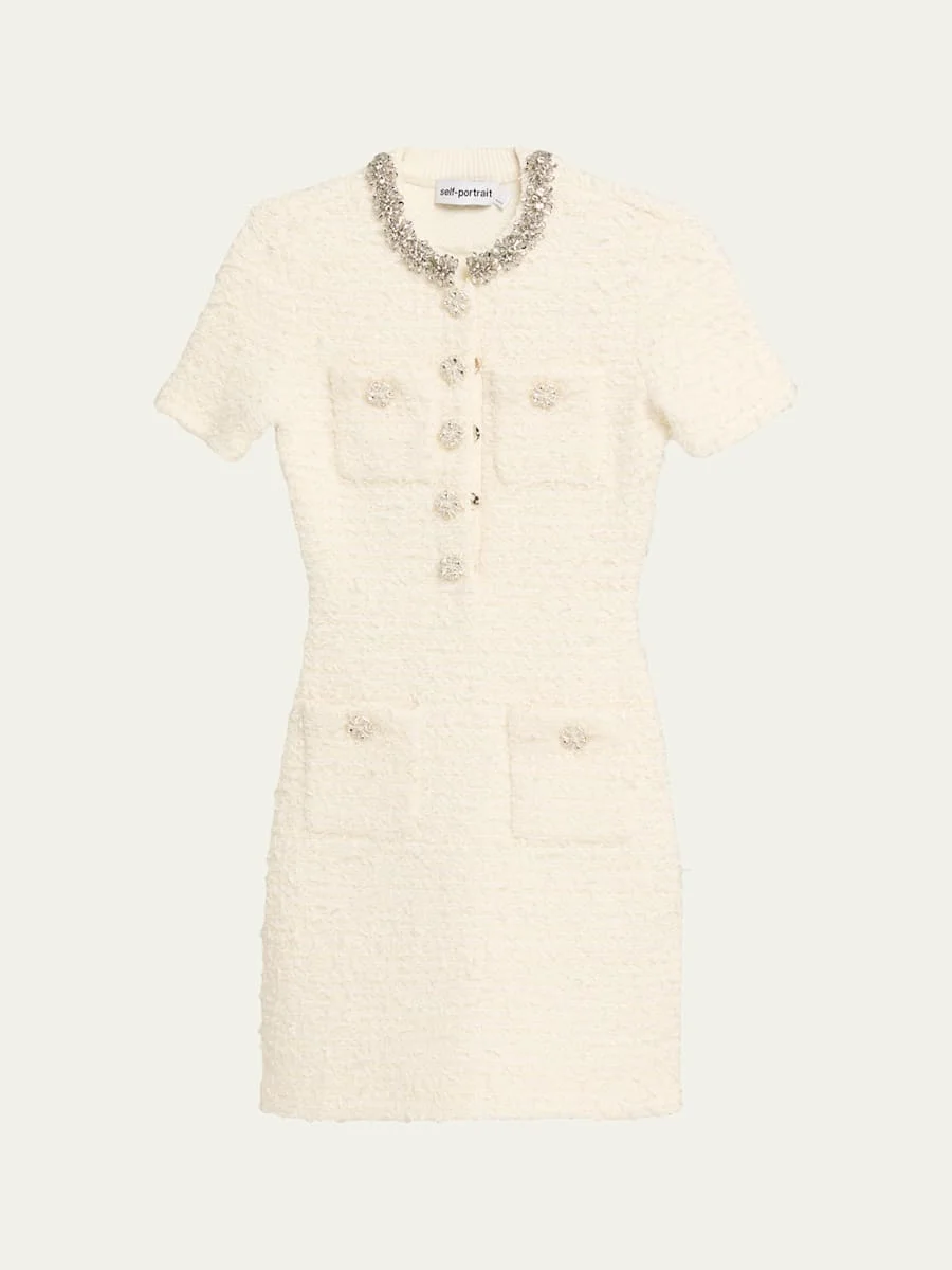 Textured Knit Mini Dress - 1