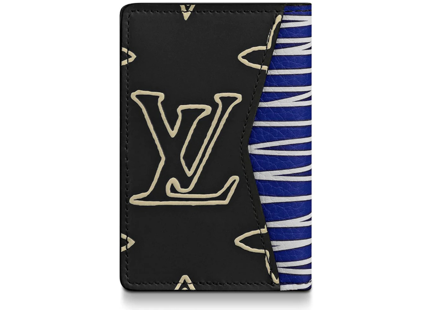 Louis Vuitton Pocket Organizer Monogram (3 Card Slot) Patchwork Brown/Blue - 2
