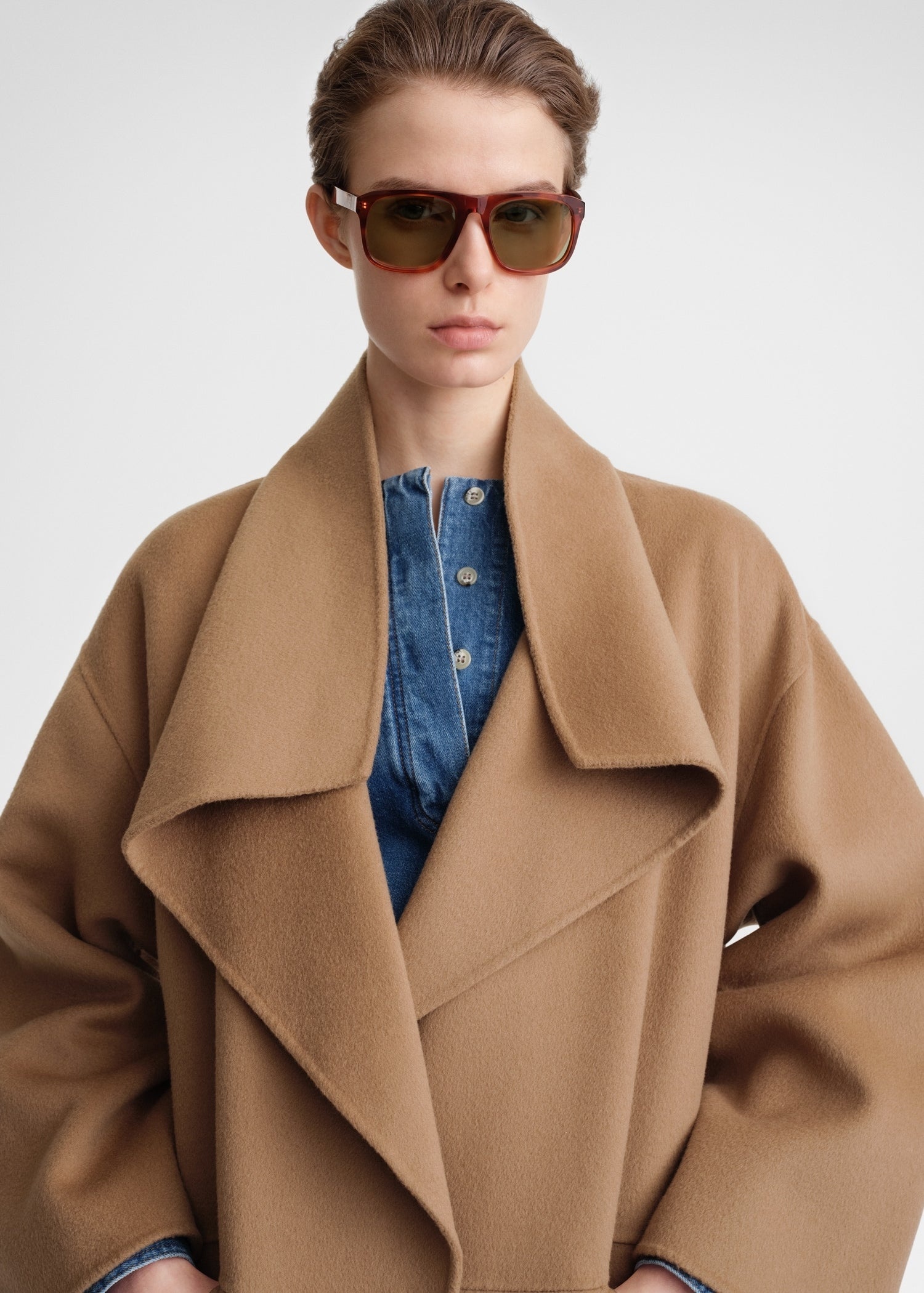 Signature wool cashmere coat camel - 5