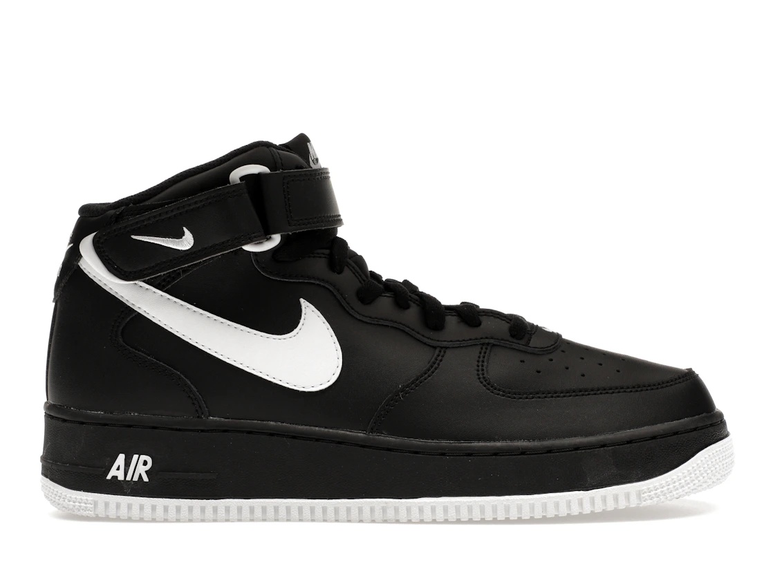 Nike Air Force 1 Mid '07 Black White Sole - 1