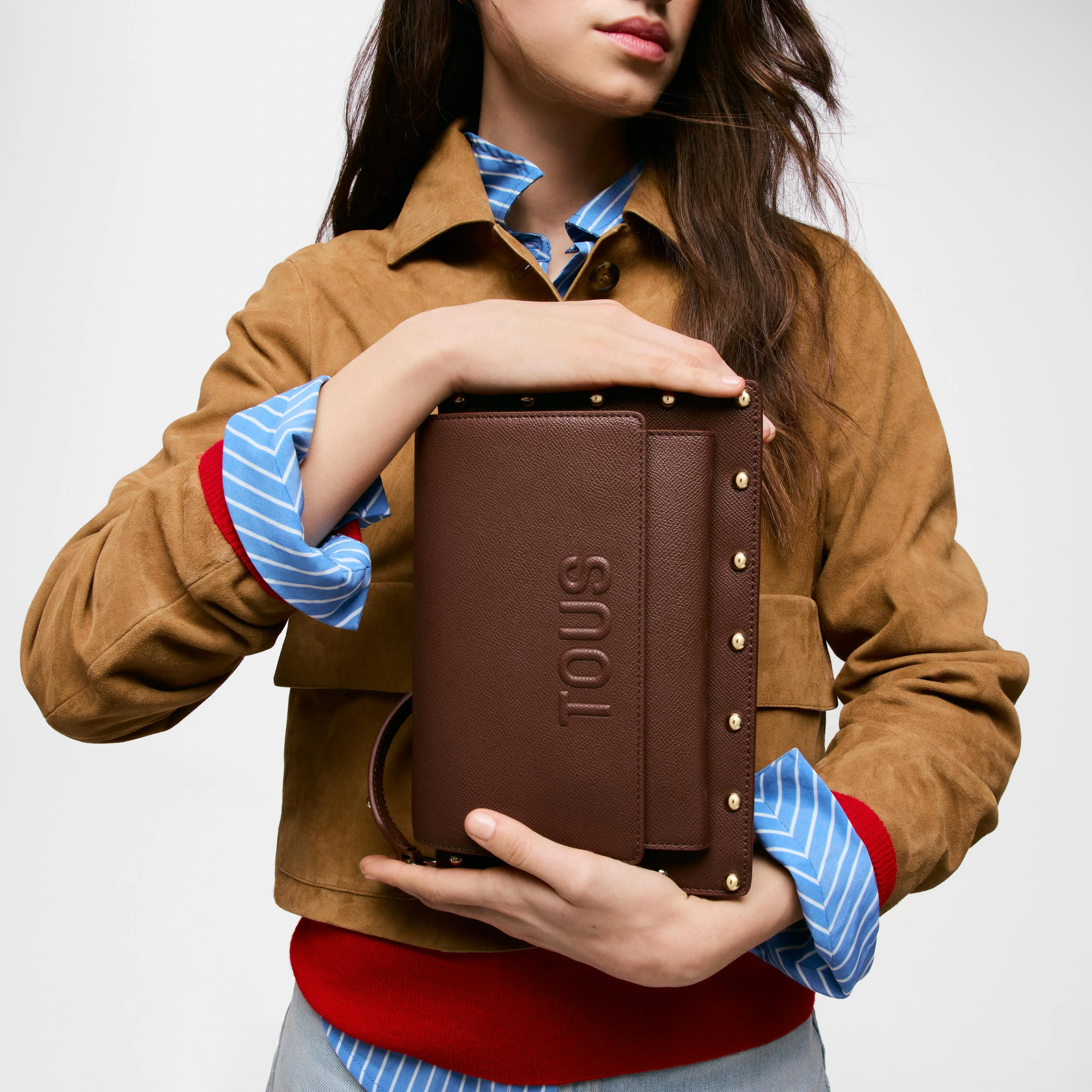 Medium brown Crossbody bag TOUS Audree Studs - 1