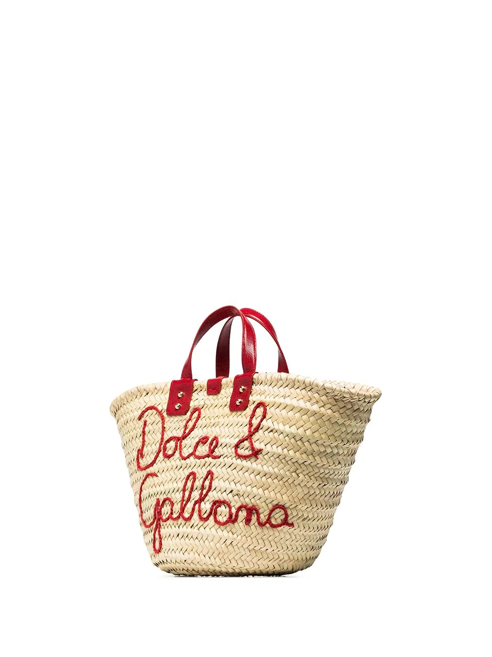 Kendra logo-embroidered raffia tote bag - 4