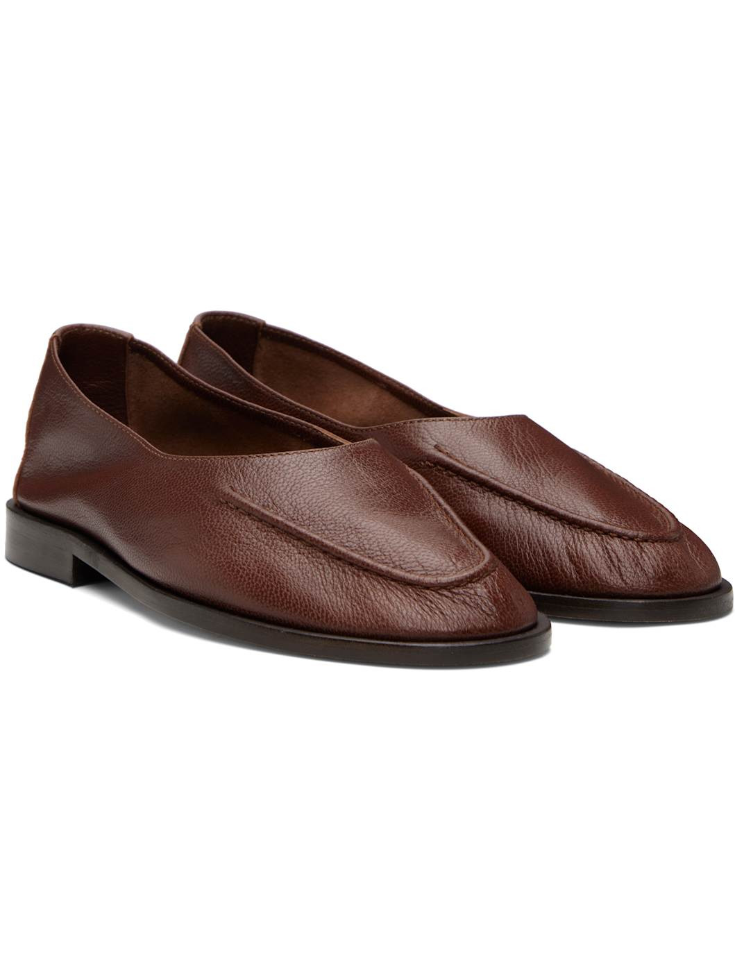 Brown Juliol Winter Supple Shiny Flats - 4