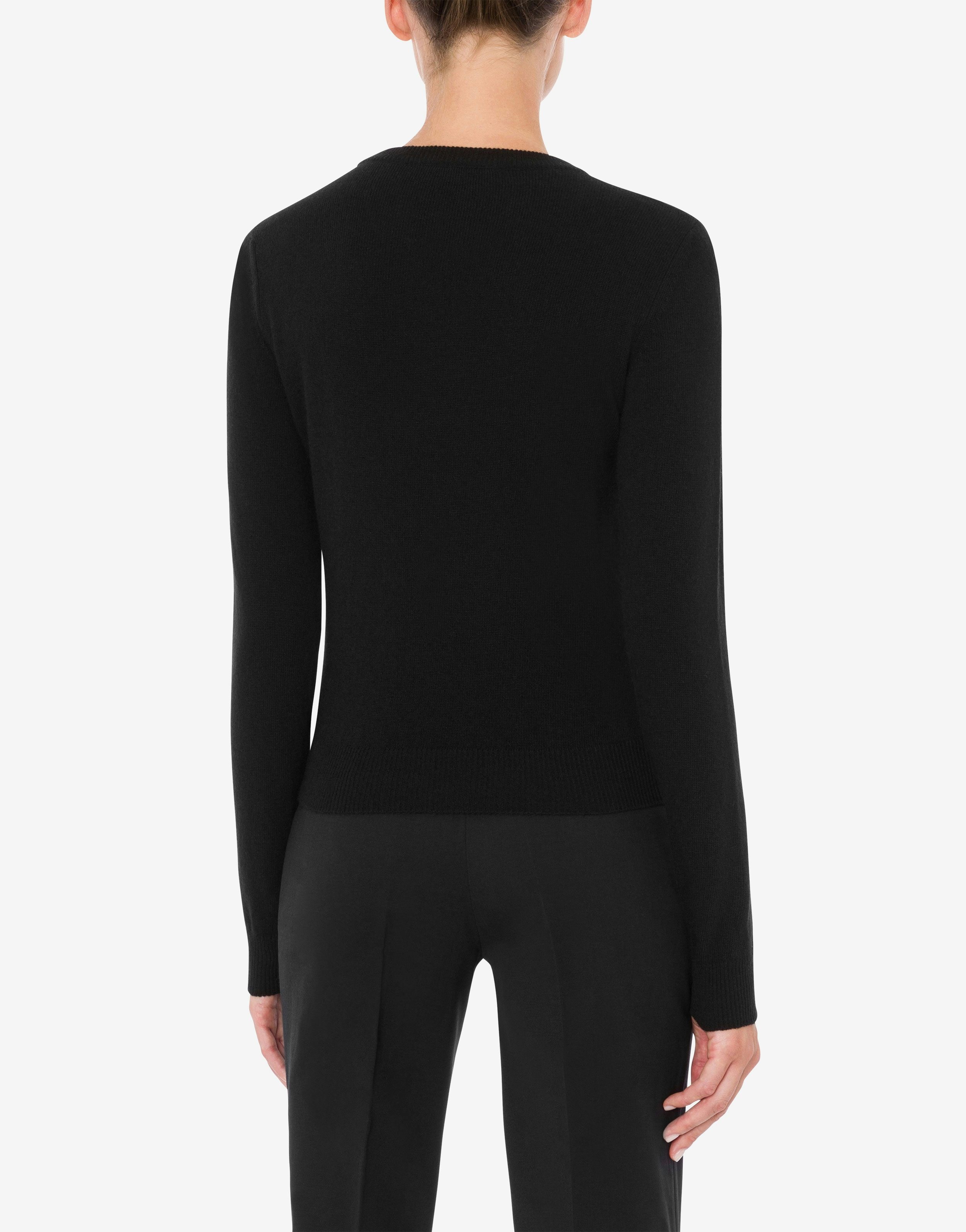 RED HEART WOOL AND CASHMERE JUMPER - 3
